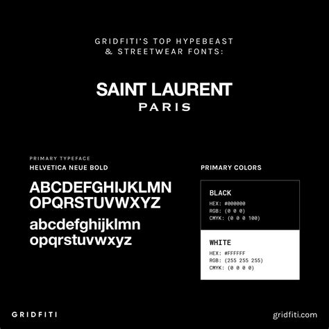 what font does ysl use|ysl fonts in use.